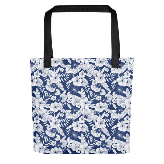 Blue Hawaiian Tote Bag 15x15 - The Salty Anchor