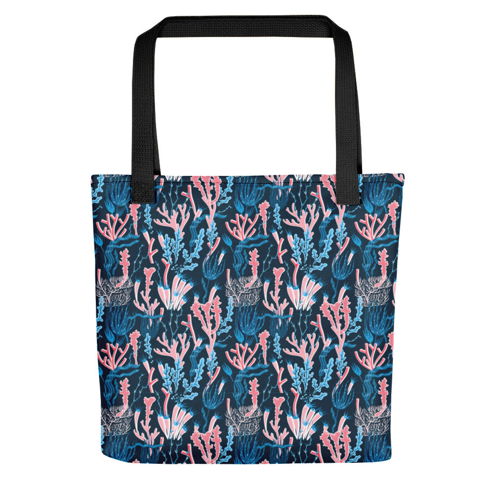 Ocean Coral Tote Bag 15x15 - The Salty Anchor