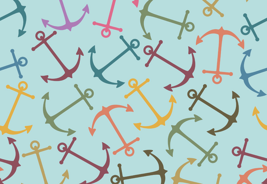 Colorful Anchors Adult Face Mak - The Salty Anchor