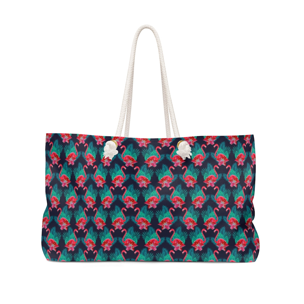 Tropical Flamingos Weekender Bag - The Salty Anchor