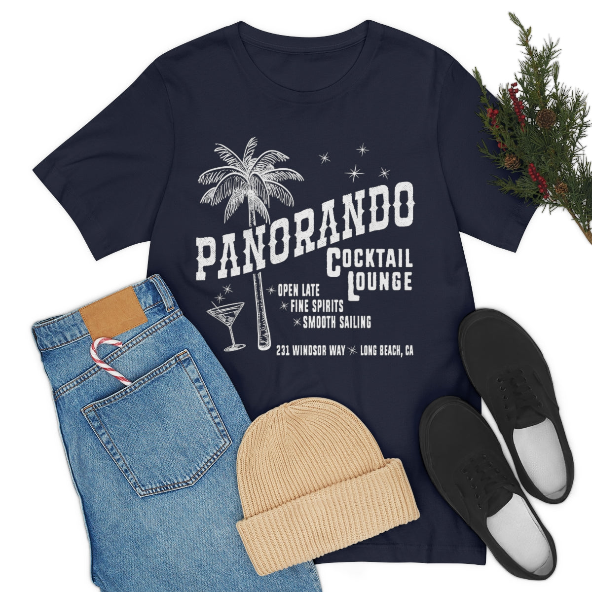 Panorando Cocktail Lounge Unisex Jersey Short Sleeve Tee