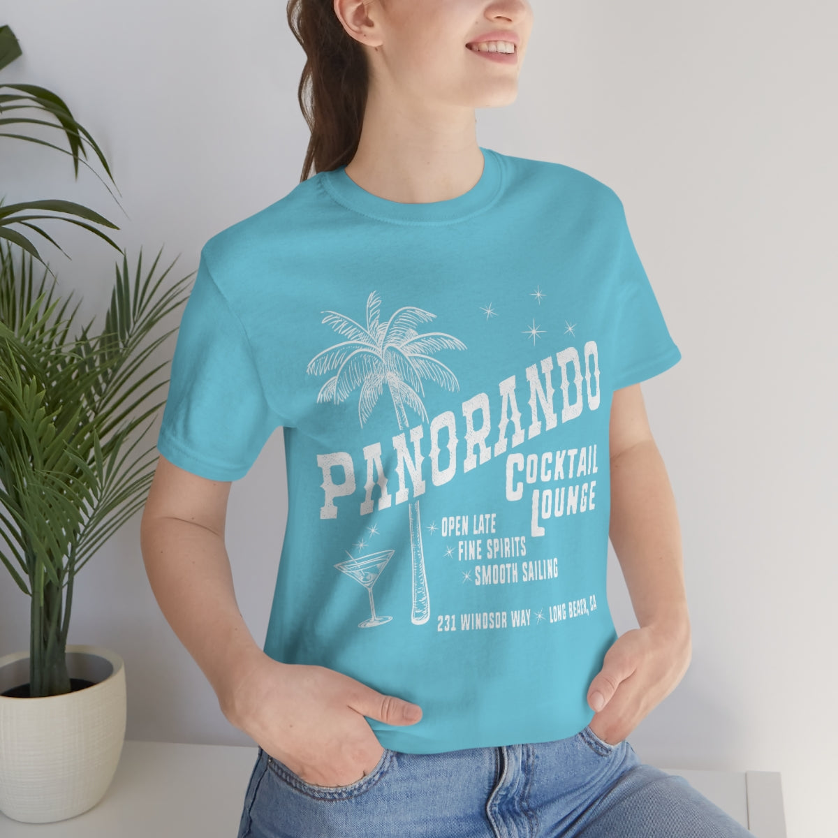 Panorando Cocktail Lounge Unisex Jersey Short Sleeve Tee