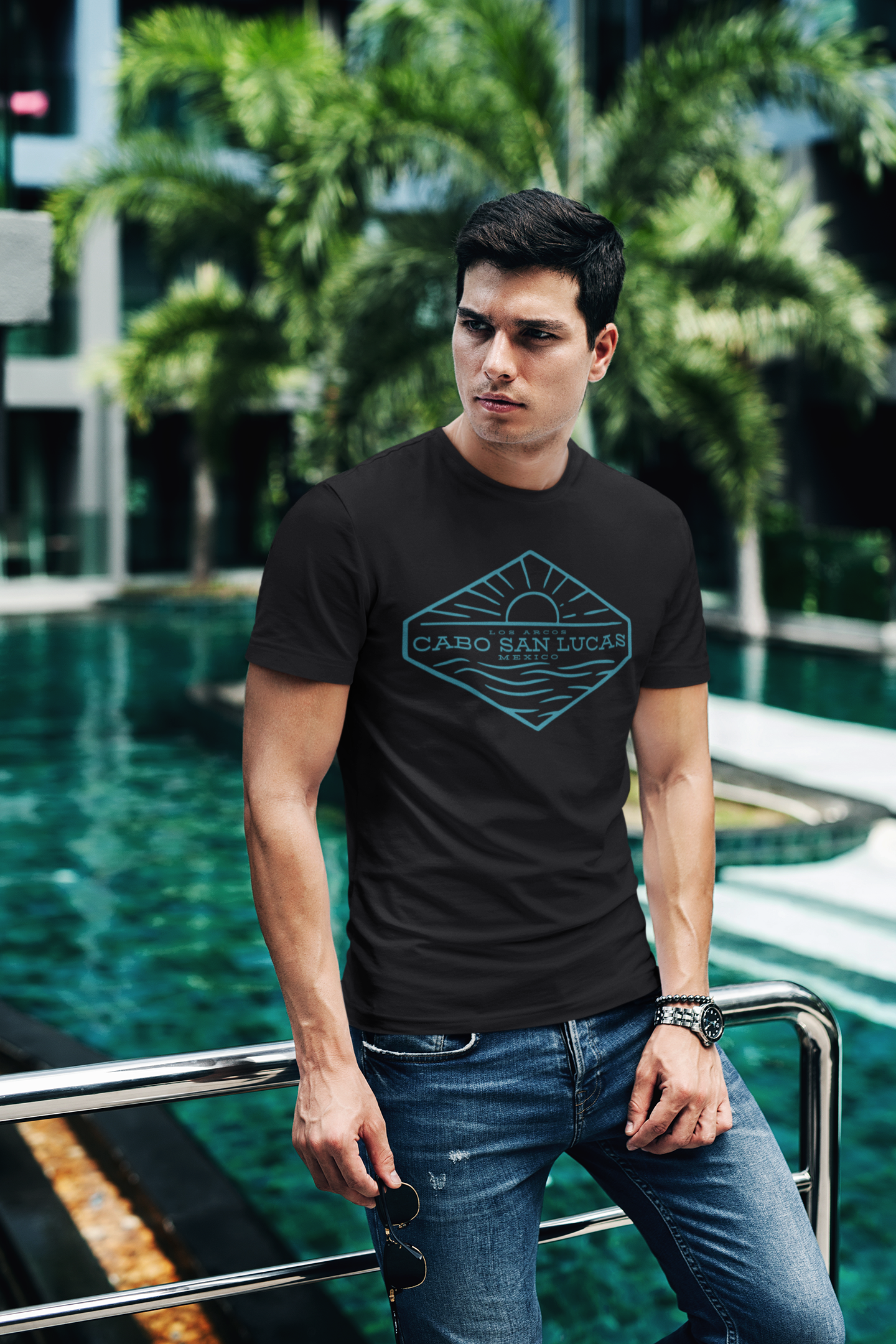 Cabo San Lucas Los Arcos Ocean Sunset Unisex Heavy Cotton Tee - The Salty Anchor