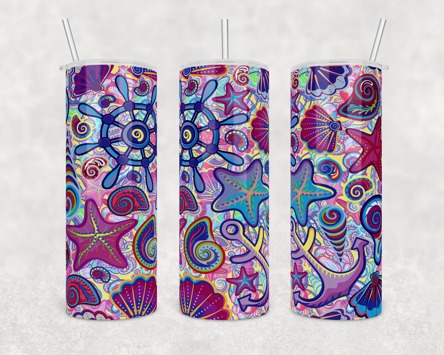 Colorful Sea Insulated Drink Tumbler - The Salty Anchor