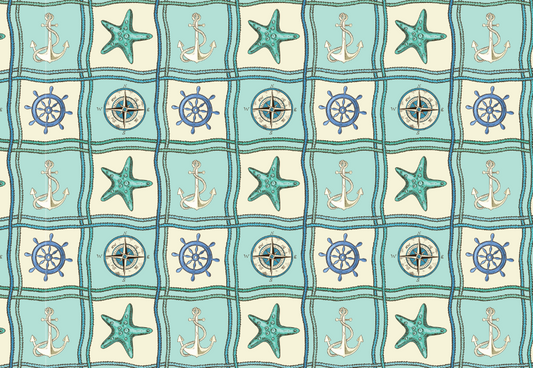 Compass & Anchor Adult Face Mask - The Salty Anchor