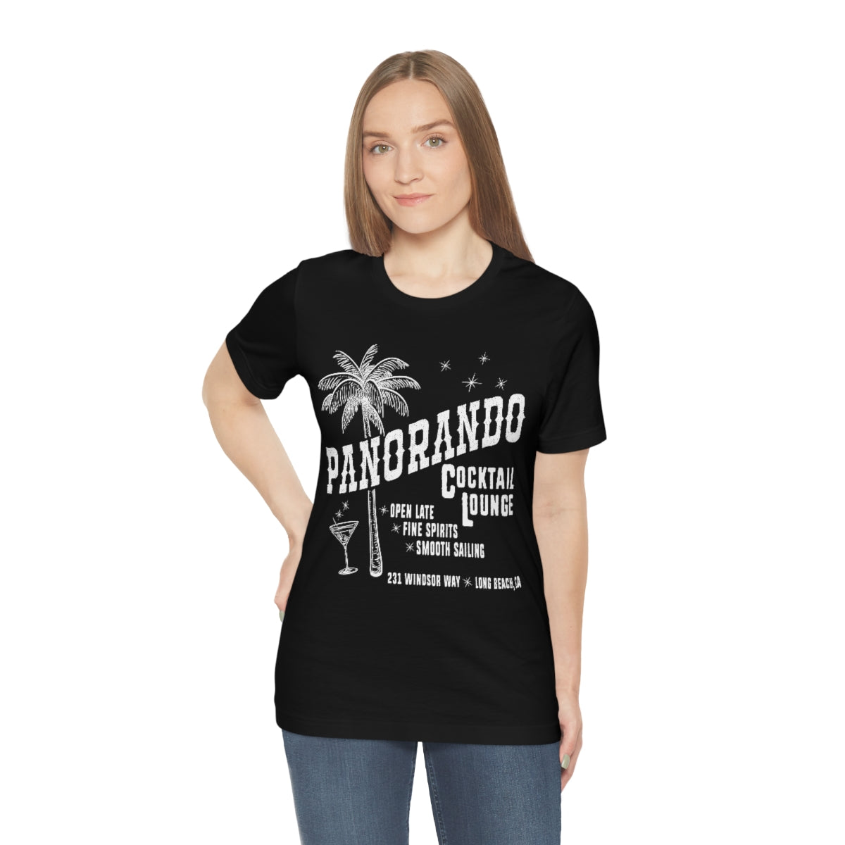 Panorando Cocktail Lounge Unisex Jersey Short Sleeve Tee