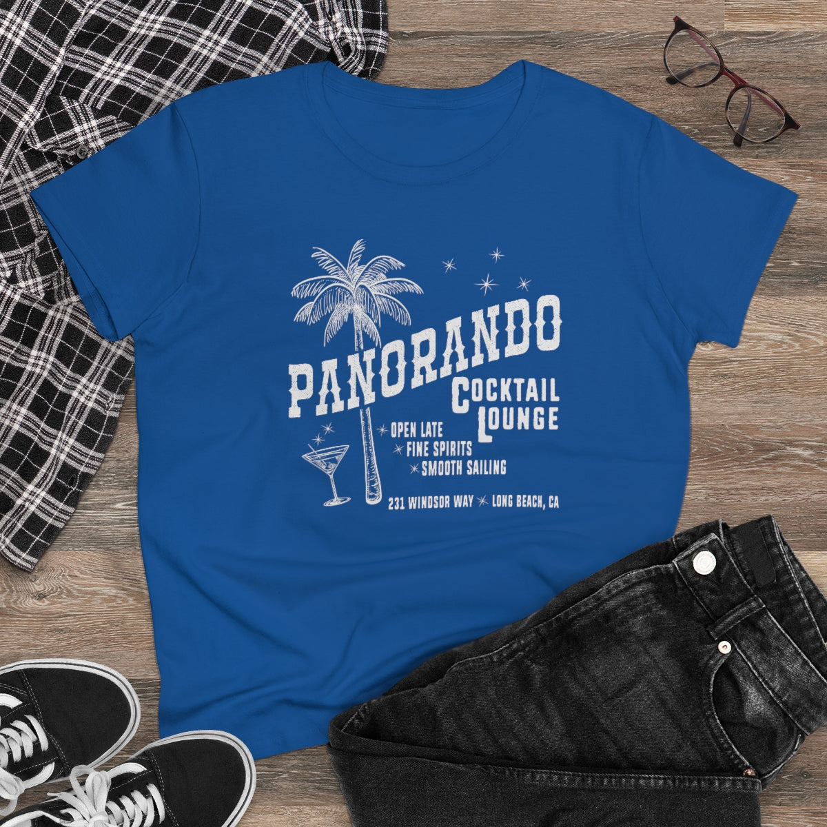 Panorando Cocktail Lounge Women's Midweight Cotton Tee