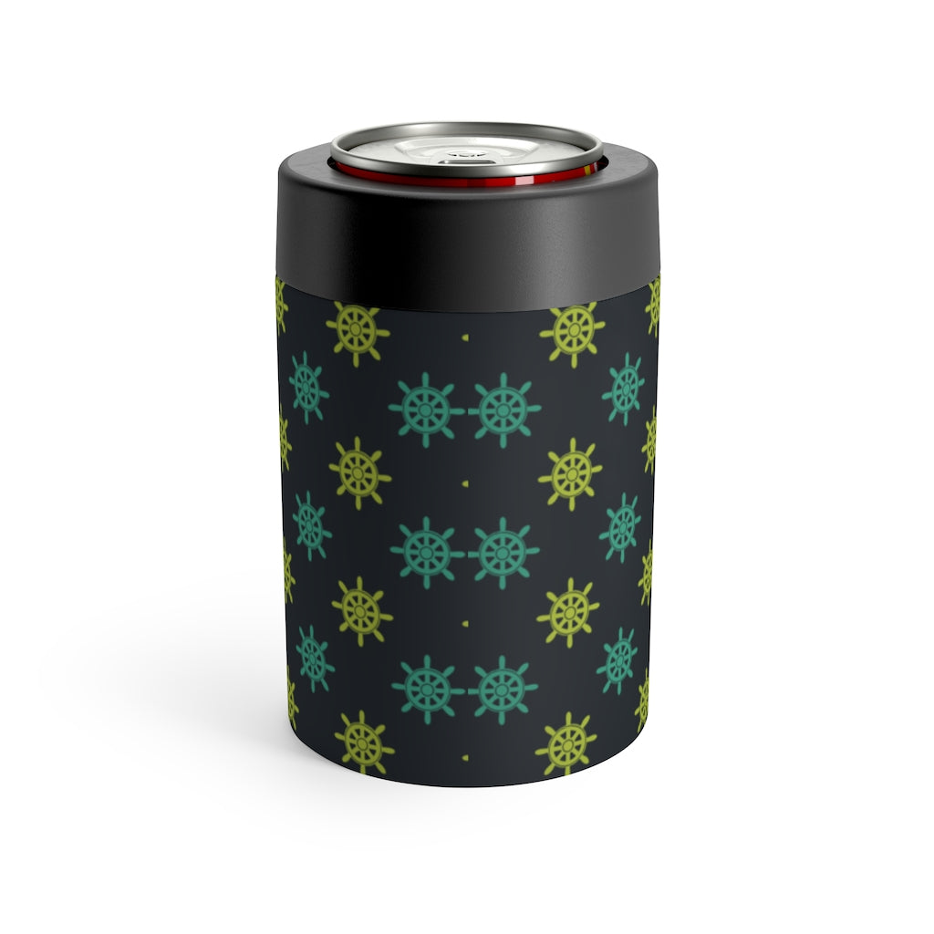 Green Ship Wheels Can Holder - The Salty Anchor