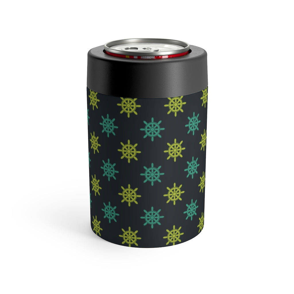 Green Ship Wheels Can Holder - The Salty Anchor