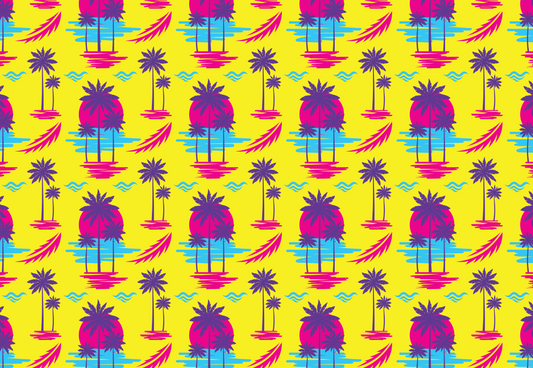 Neon Beach Design Adult Face Mask - The Salty Anchor