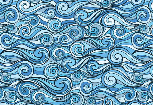 Ocean Waves Adult Face Mask - The Salty Anchor