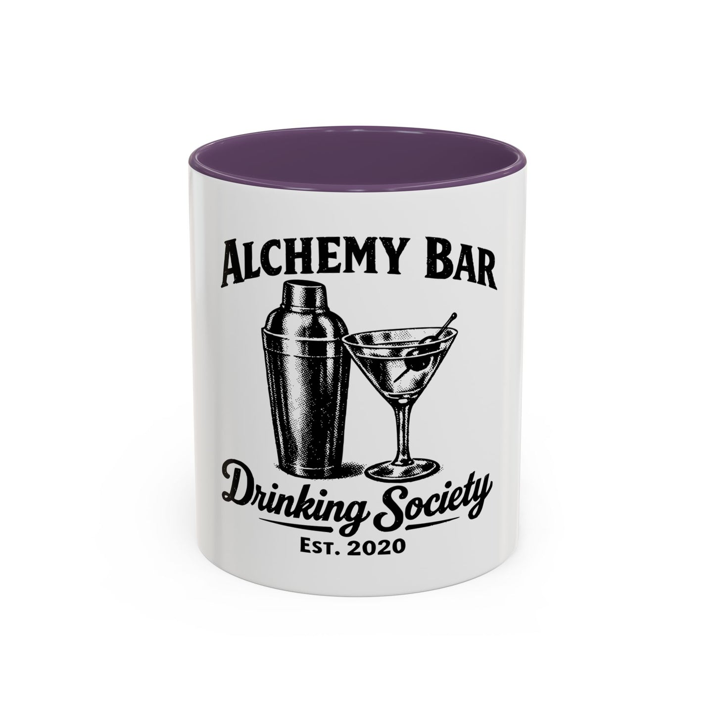 Alchemy Bar Drinking Society' Vintage Cocktail Design Coffee Mug (11/15 oz)