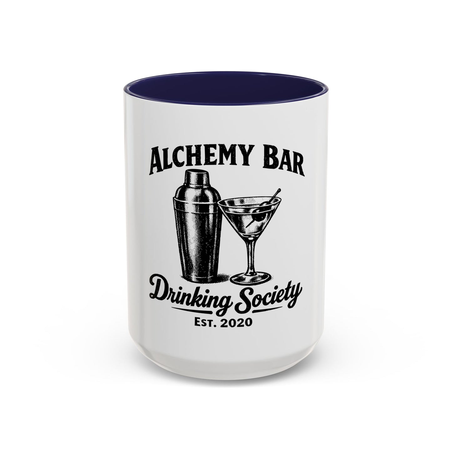 Alchemy Bar Drinking Society' Vintage Cocktail Design Coffee Mug (11/15 oz)