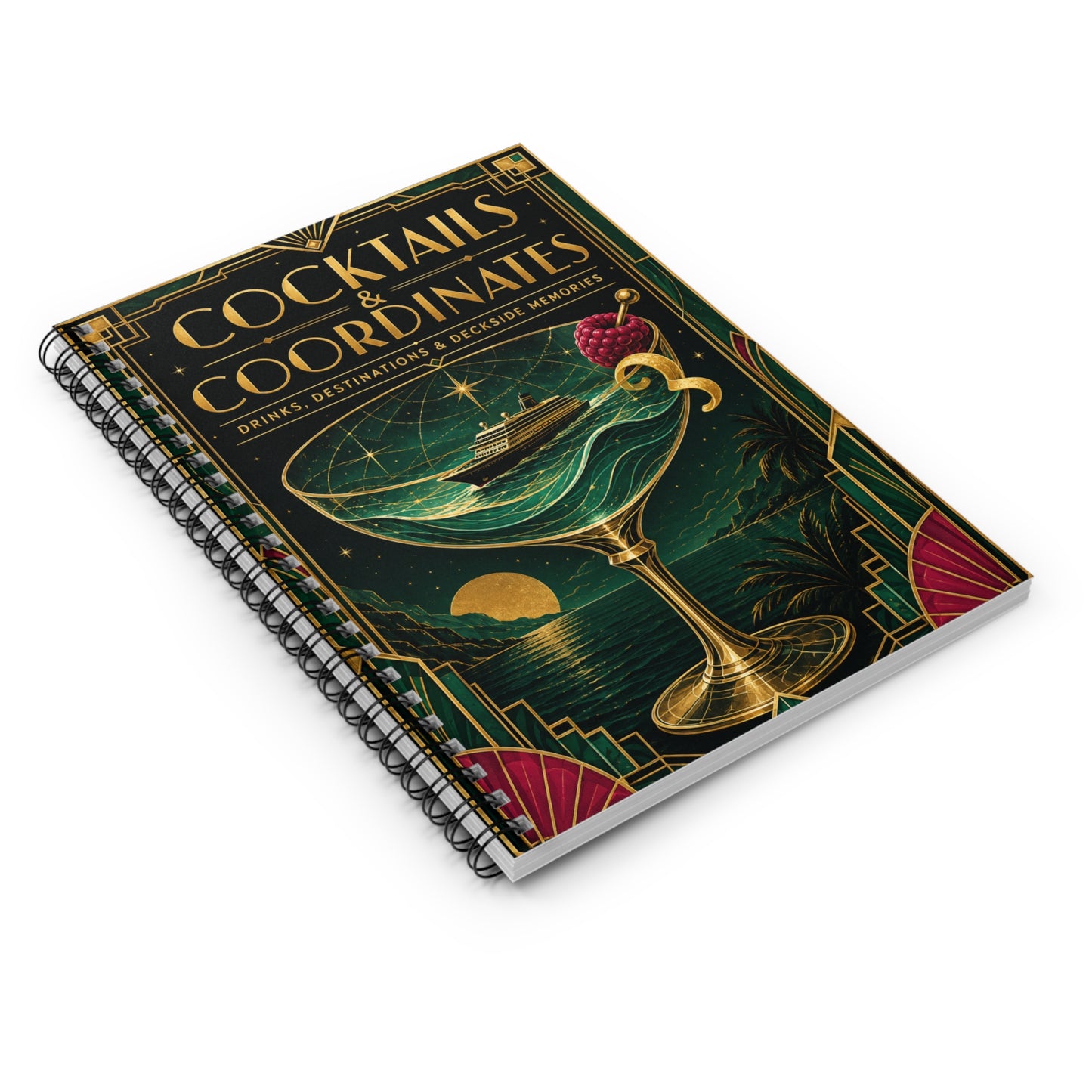 Cocktails & Coordinates Cruise Spiral Journal