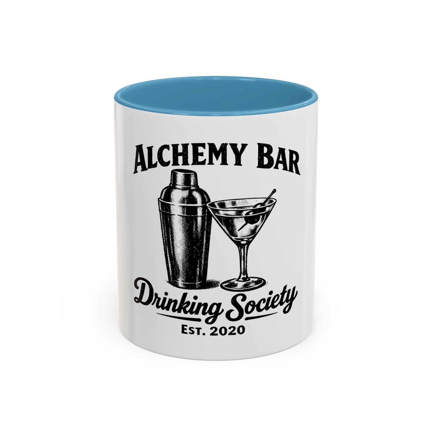 Alchemy Bar Drinking Society' Vintage Cocktail Design Coffee Mug (11/15 oz)