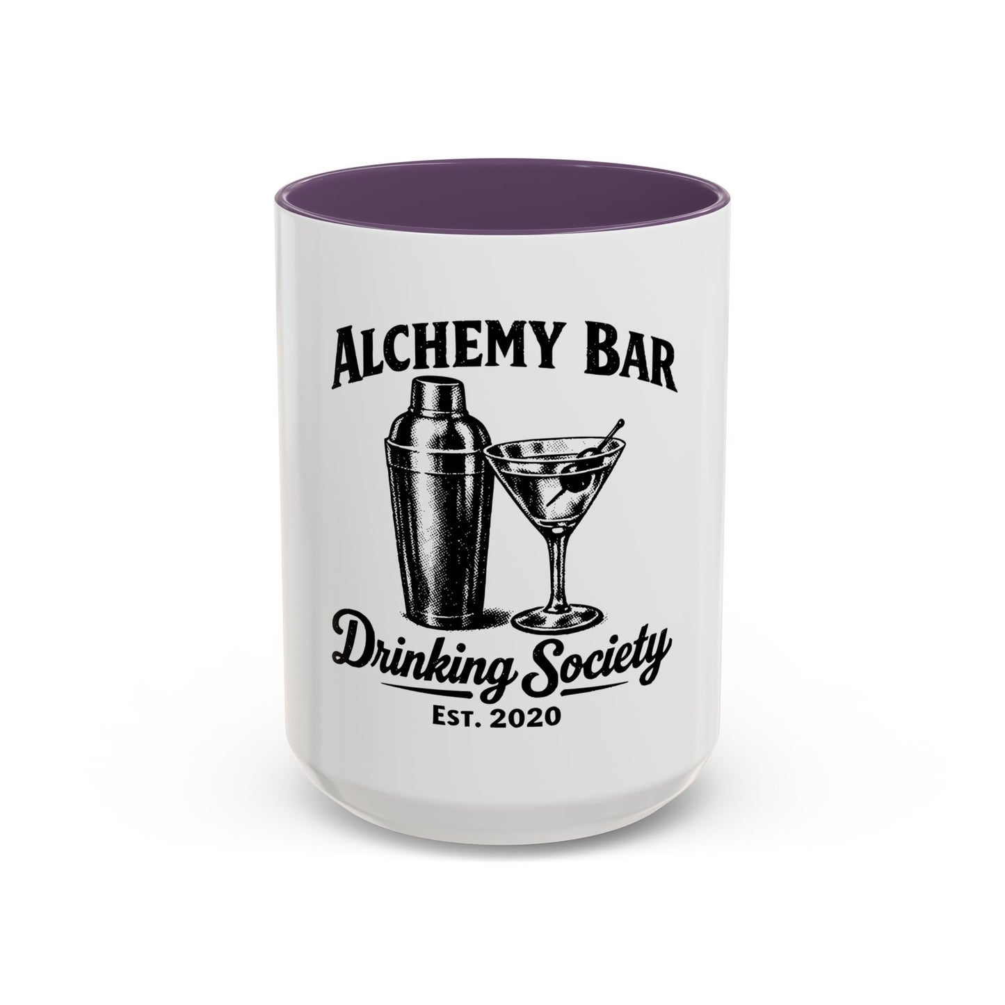 Alchemy Bar Drinking Society' Vintage Cocktail Design Coffee Mug (11/15 oz)