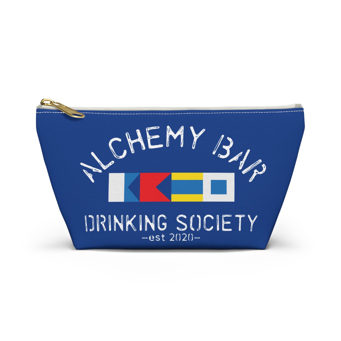 Alchemy Bar Drinking Society Accessory Pouch — T‑Bottom Cosmetic Bag