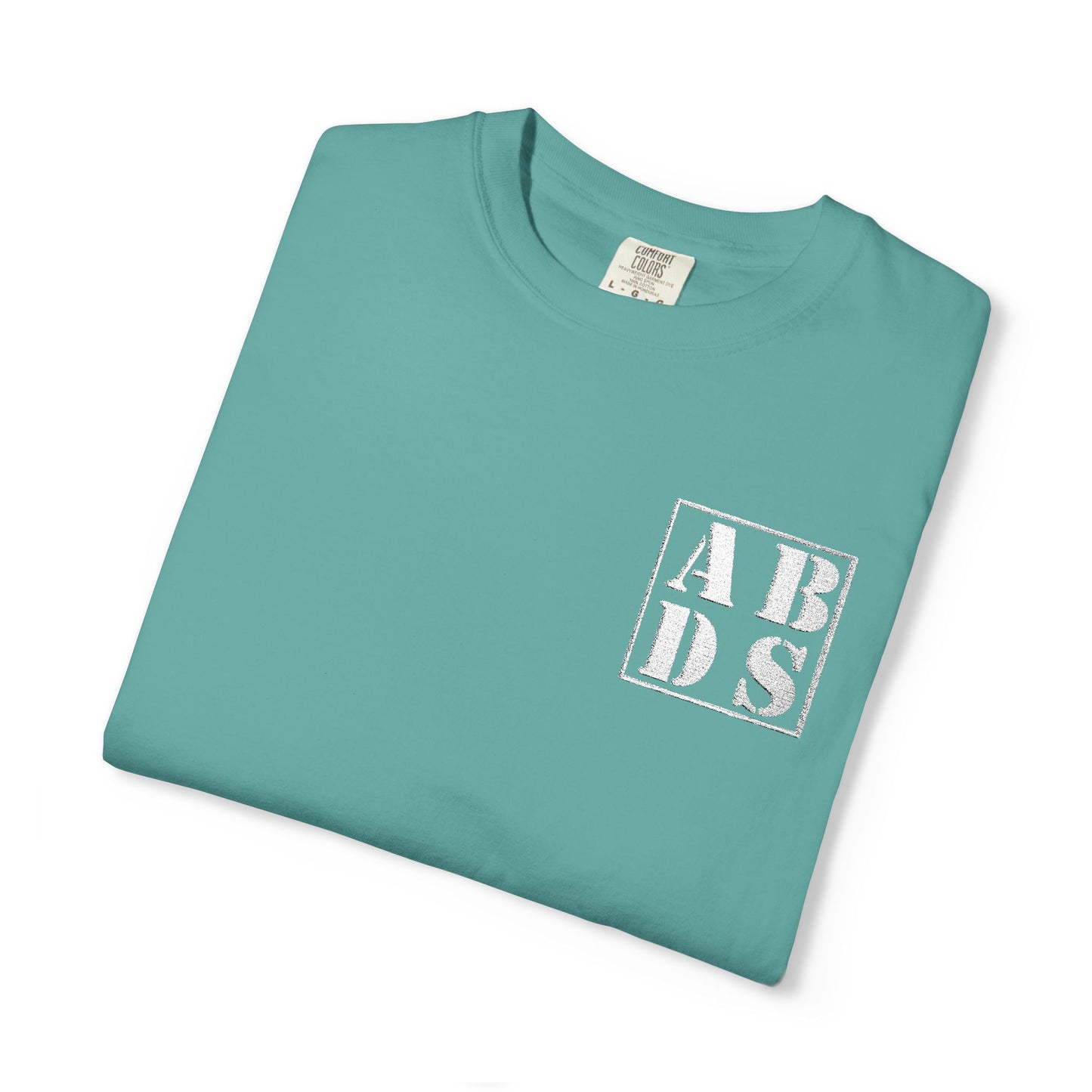 ABDS Embroidered Logo Garment‑Dyed Casual Tee