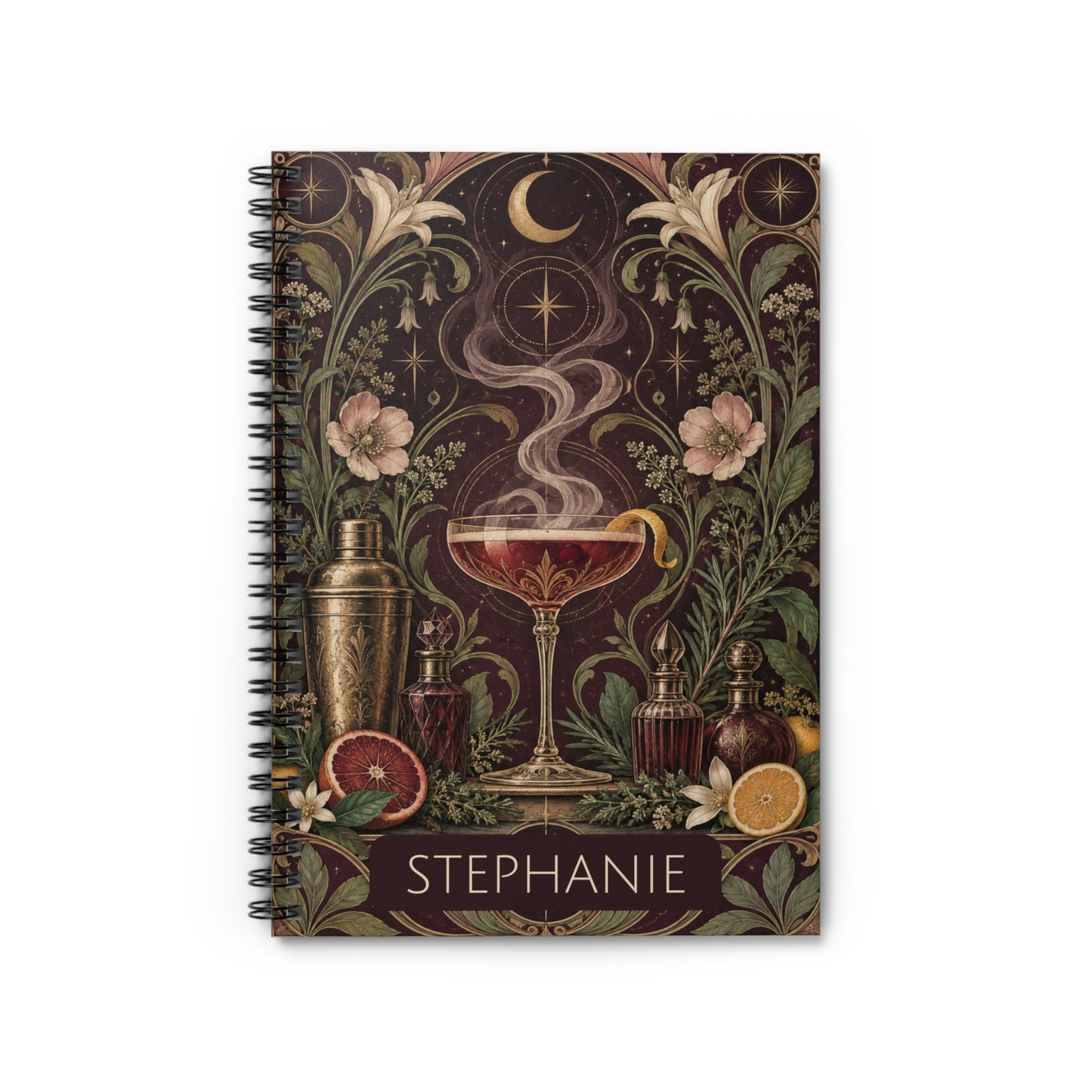 Personalized Cocktail Garden Personalized Spiral Notebook