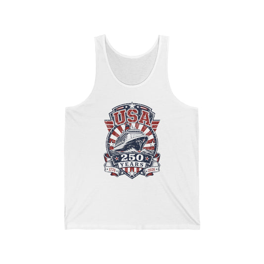 USA 250 Years Tank Top — Patriotic American Flag Anniversary Graphic Tank