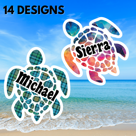 Colorful Personalized Turtle Cruise Door Magnet