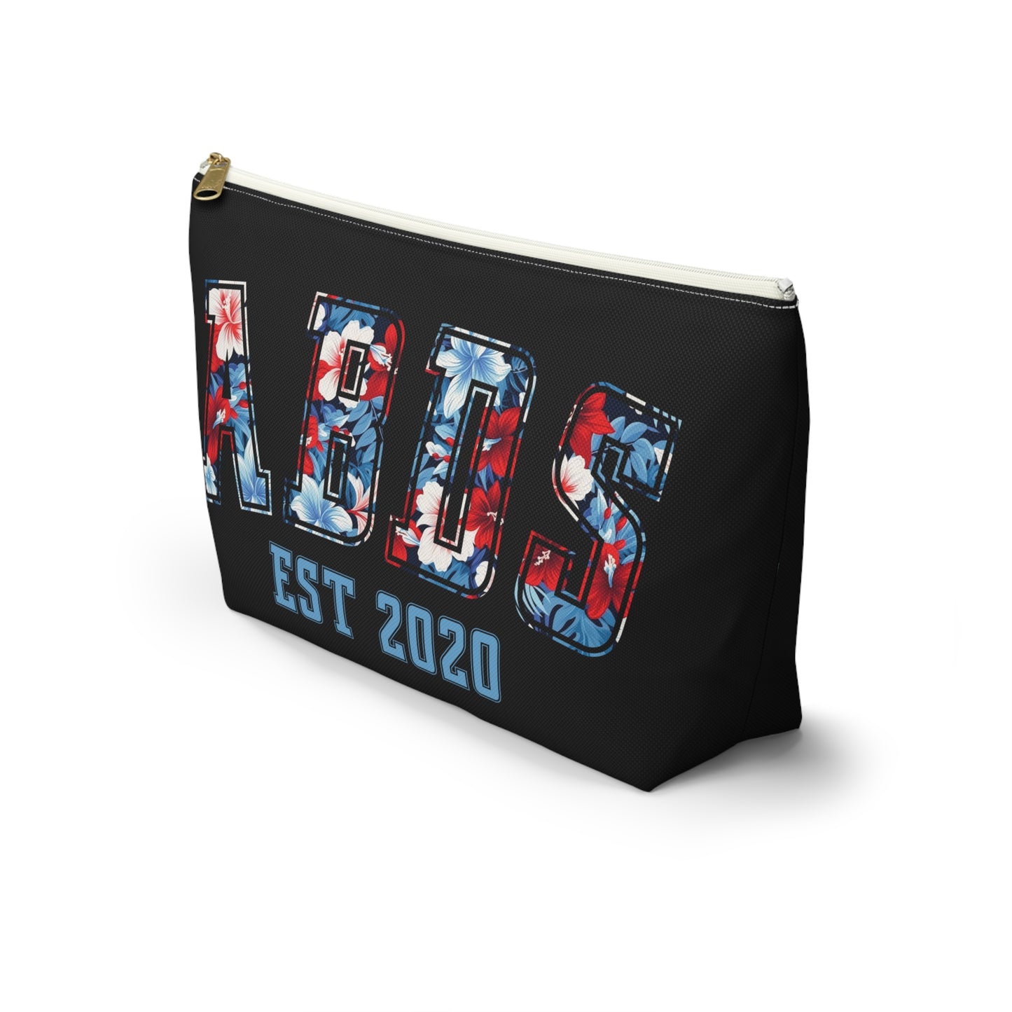 ABDS Est 2020 Floral Design Accessory Pouch T-Bottom Cosmetic Bag