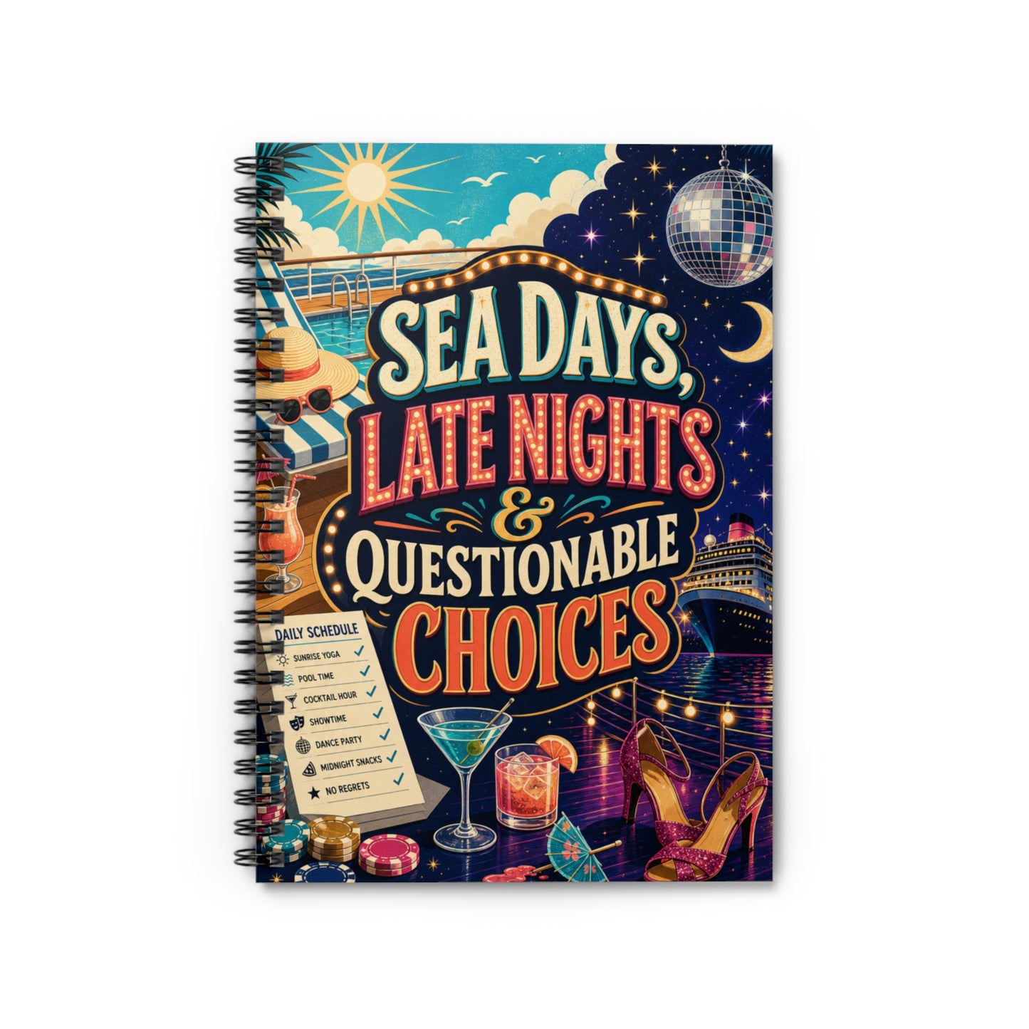 Sea Days, Late Nights & Questionable Choices Cruise Spiral Journal