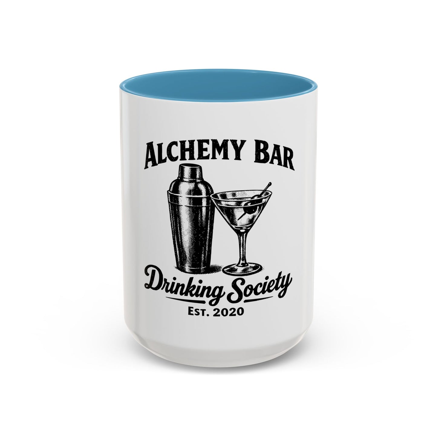 Alchemy Bar Drinking Society' Vintage Cocktail Design Coffee Mug (11/15 oz)