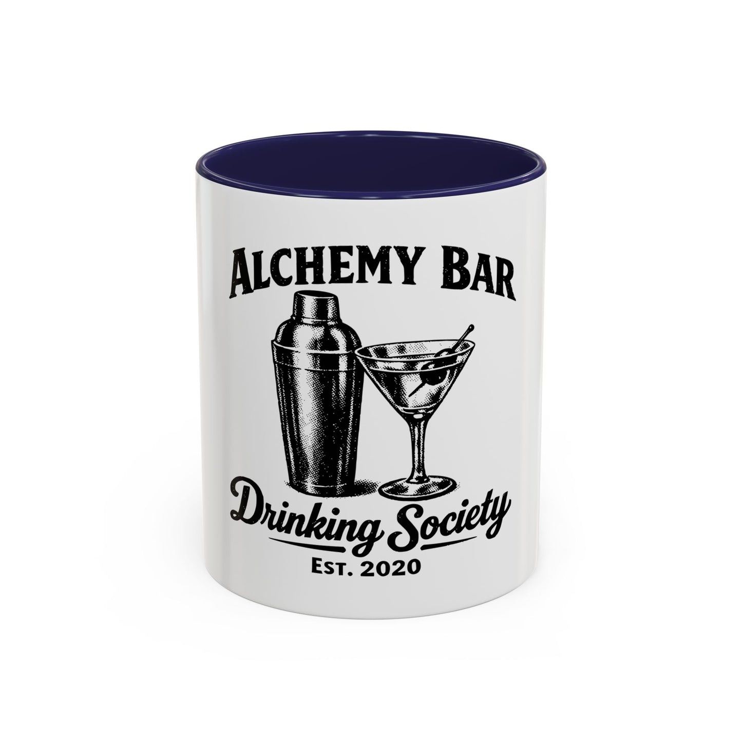 Alchemy Bar Drinking Society' Vintage Cocktail Design Coffee Mug (11/15 oz)