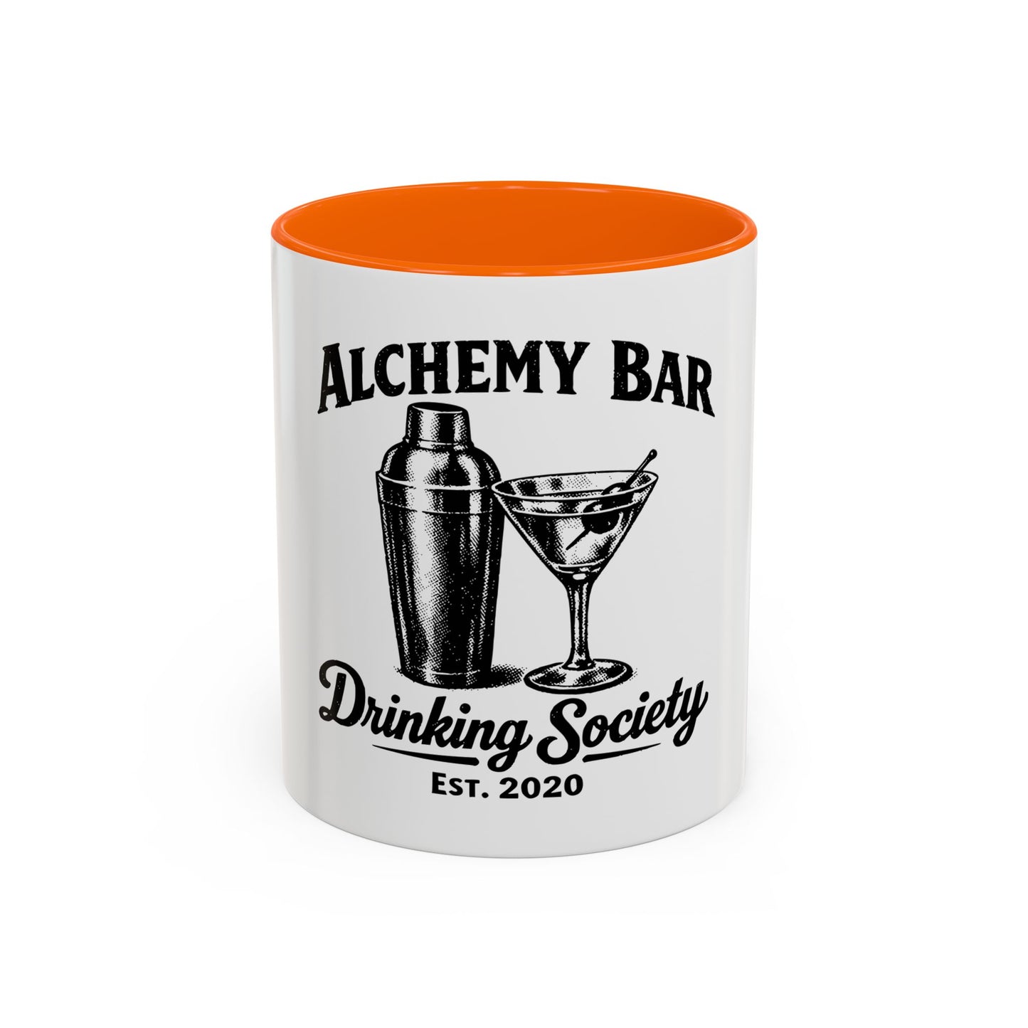 Alchemy Bar Drinking Society' Vintage Cocktail Design Coffee Mug (11/15 oz)
