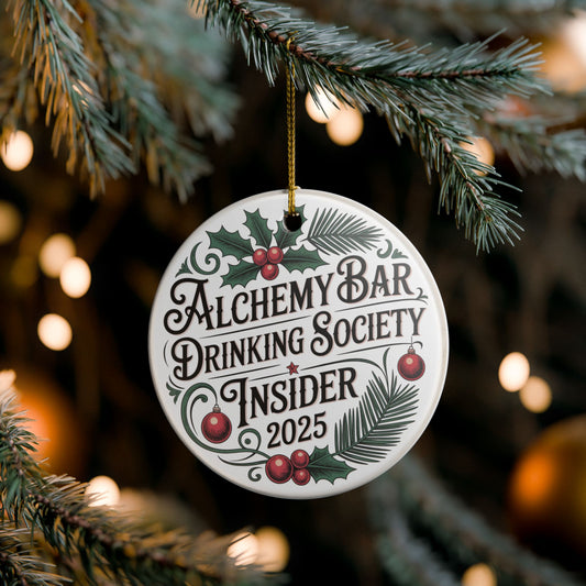 Alchemy Bar Drinking Society Insider 2025 Christmas Ornament, Holiday Keepsake