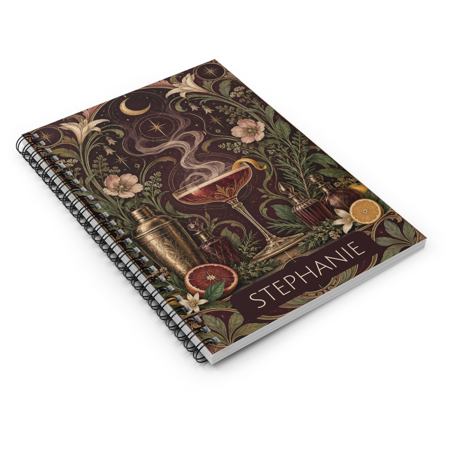 Personalized Cocktail Garden Personalized Spiral Notebook