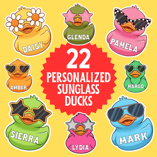 Cute Sunglass Rubber Duck Cruise Magnets