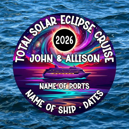 2026 Total Solar Eclipse Cruise Door Magnet - Style 3