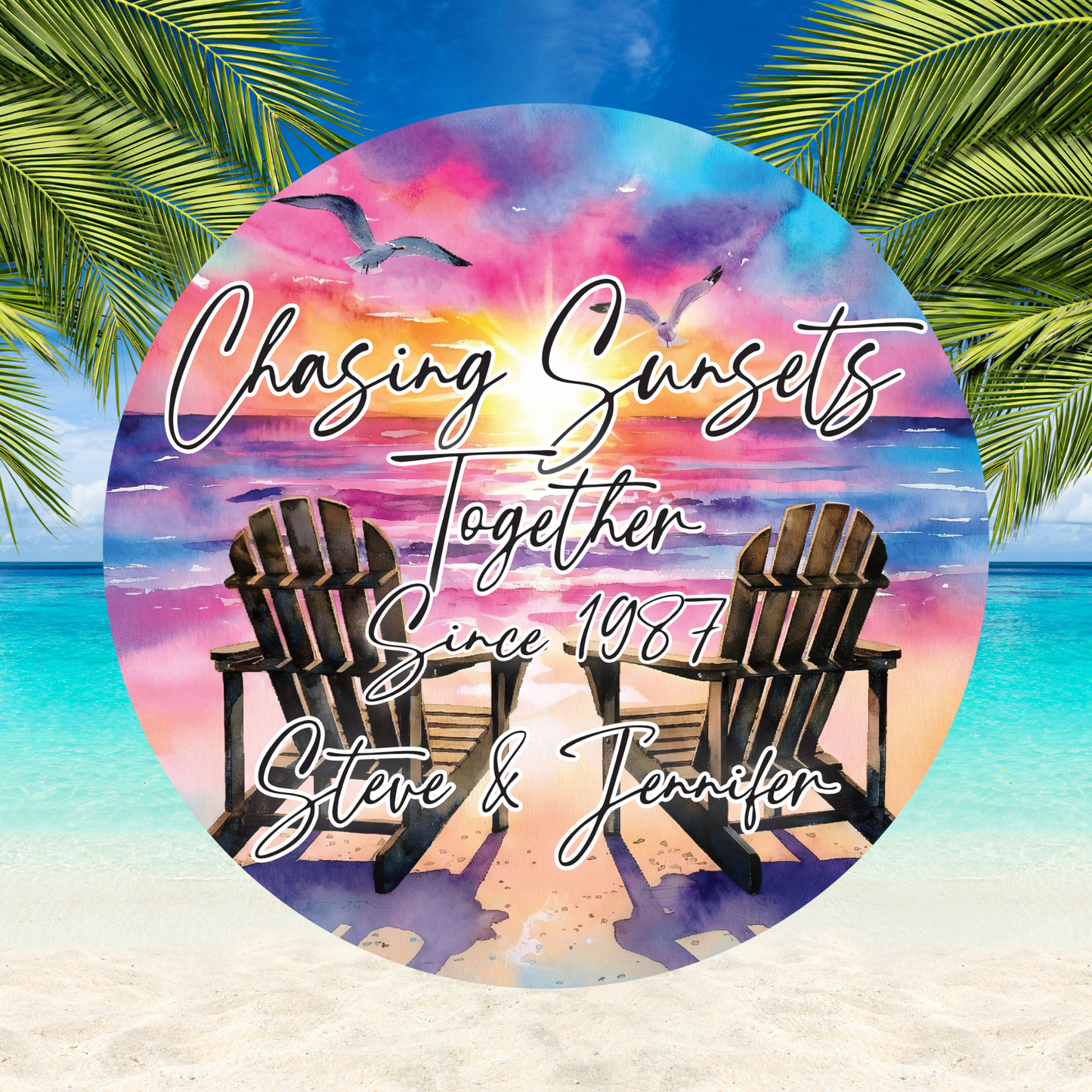 Chasing Sunsets Together Magnet - Bright Skies