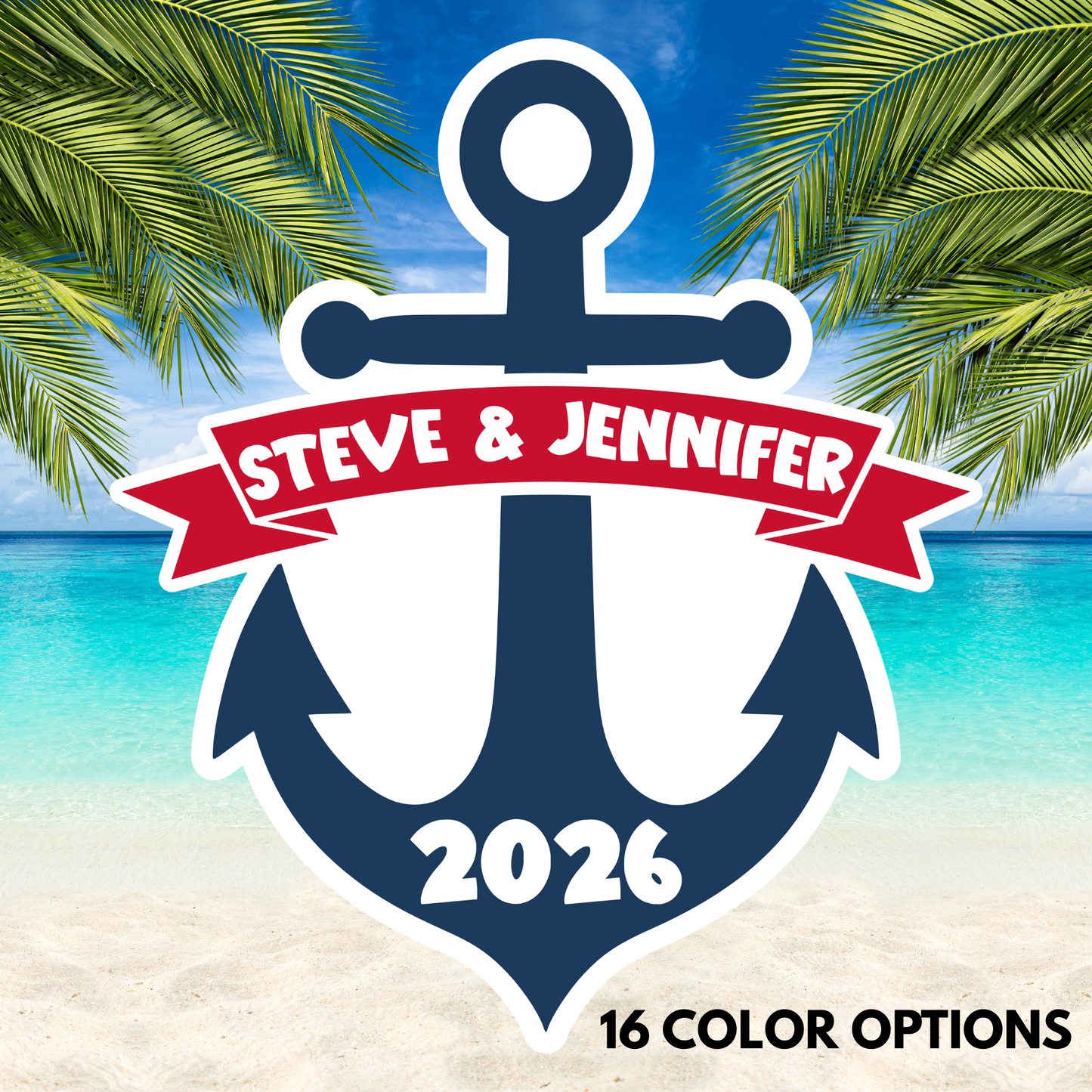 Personalized Anchor Cruise Door Magnet