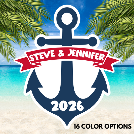 Personalized Anchor Cruise Door Magnet