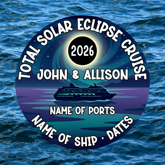 2026 Total Solar Eclipse Cruise Door Magnet - Style 2