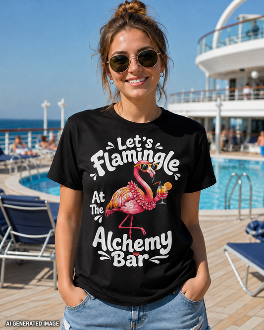 Let’s Flamingle at the Alchemy Bar Cute Tropical Tee