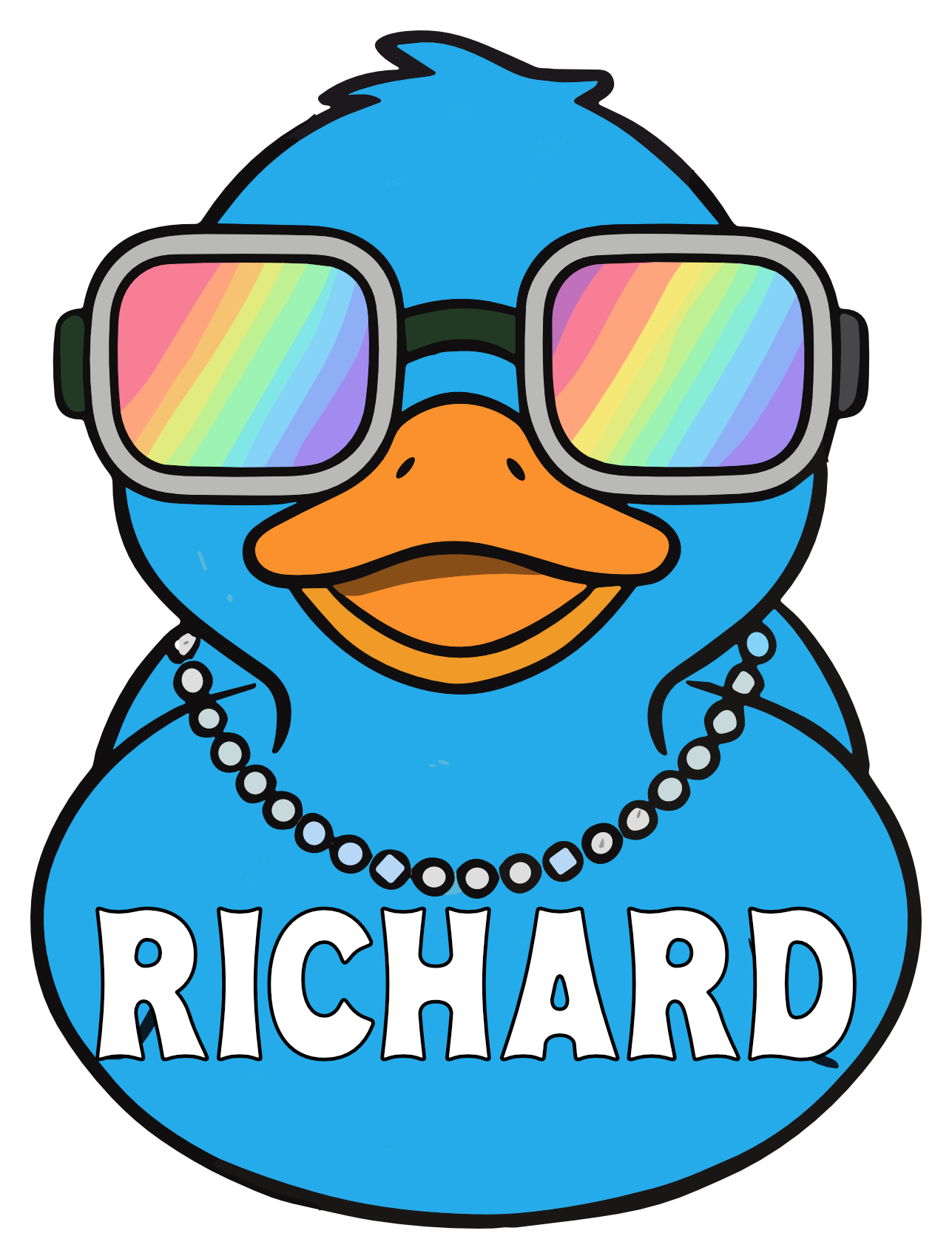 Cute Sunglass Rubber Duck Cruise Magnets