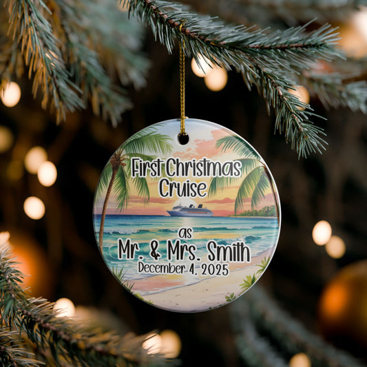 Personalized First Christmas Cruise Ornament