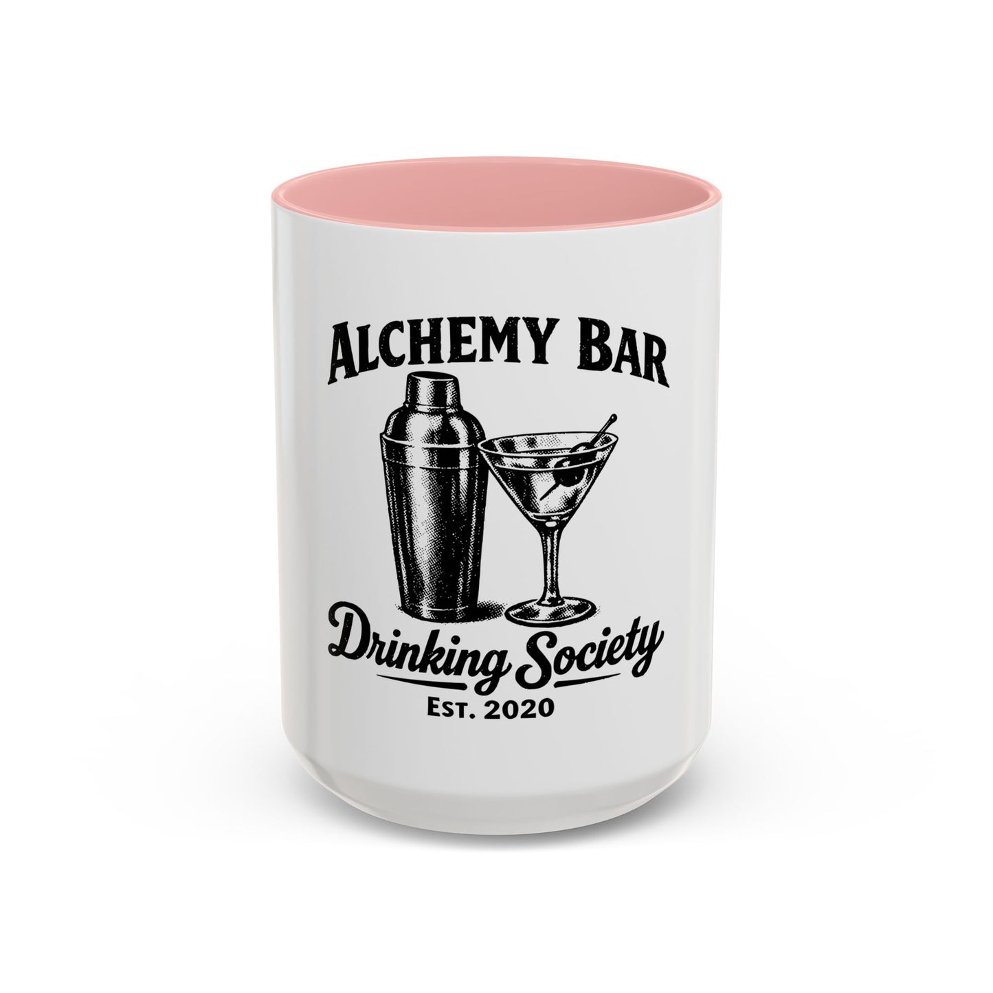 Alchemy Bar Drinking Society' Vintage Cocktail Design Coffee Mug (11/15 oz)