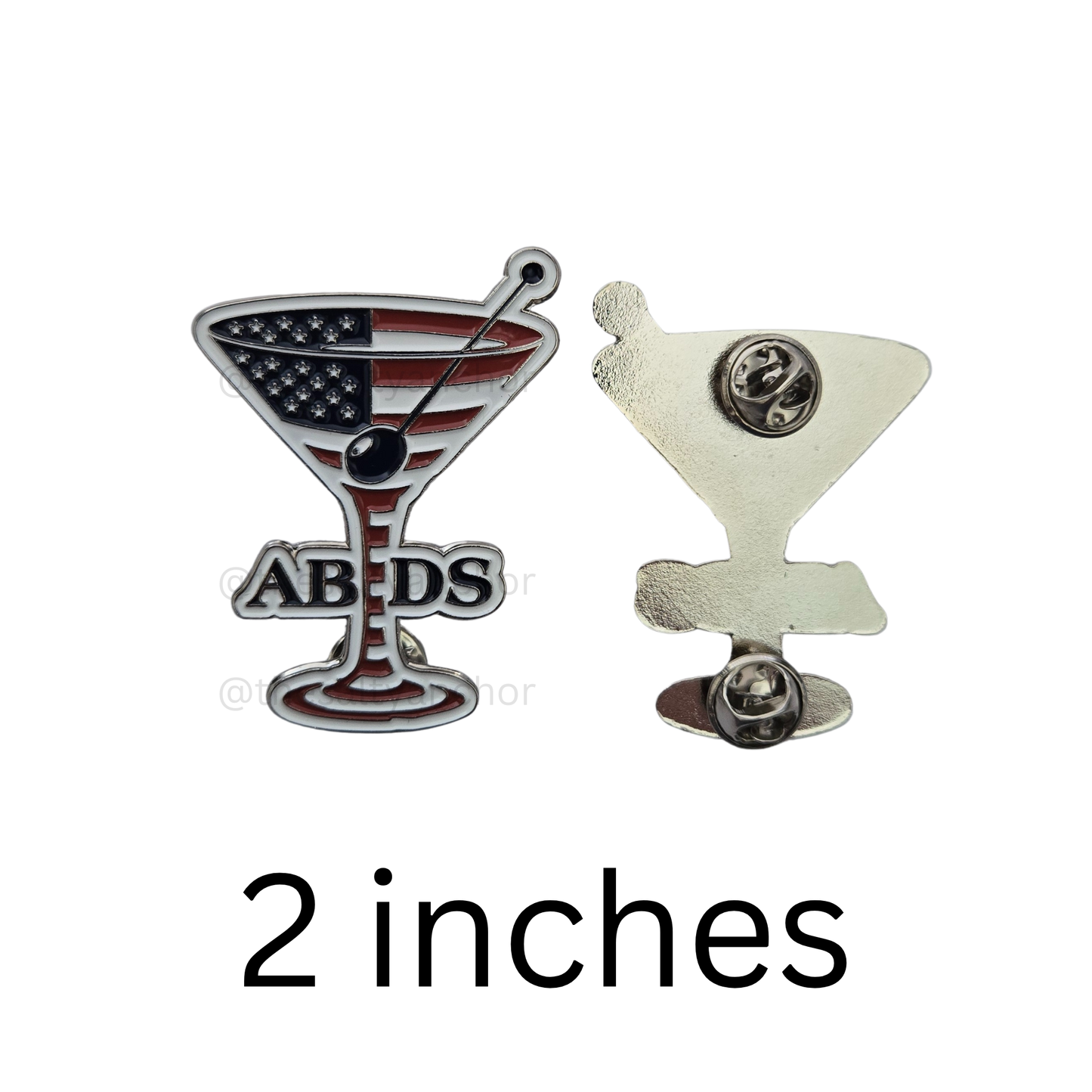 ABDS American Flag Martini Lapel Pin