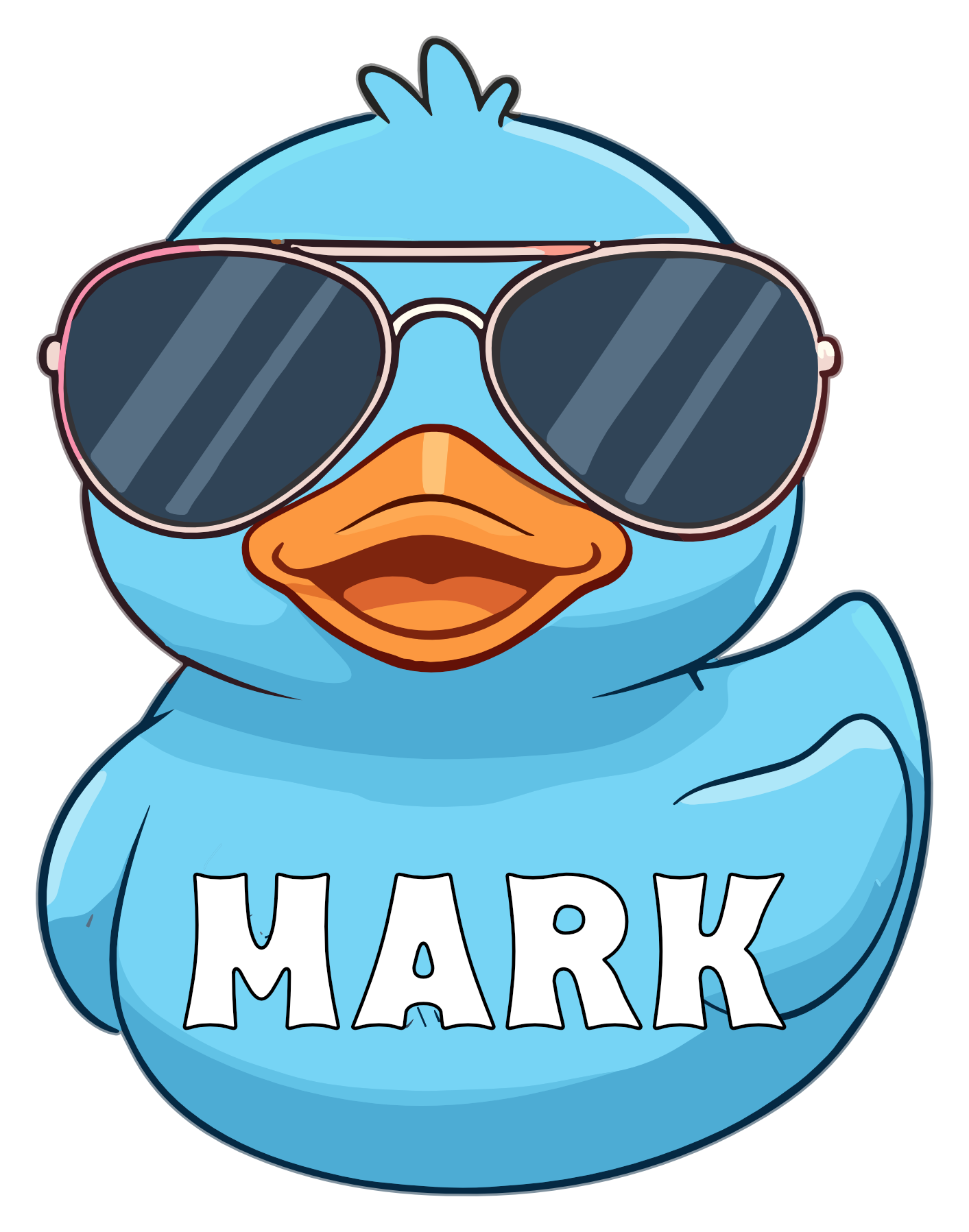 Cute Sunglass Rubber Duck Cruise Magnets