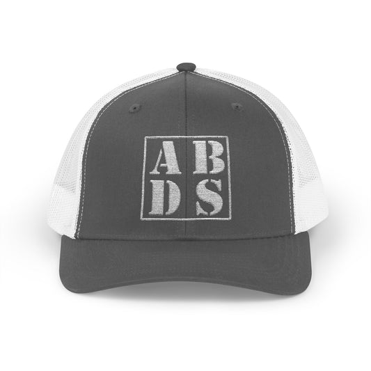 ABDS Distressed Block Logo Trucker Cap