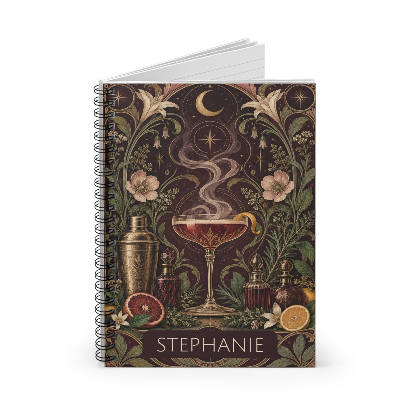 Personalized Cocktail Garden Personalized Spiral Notebook