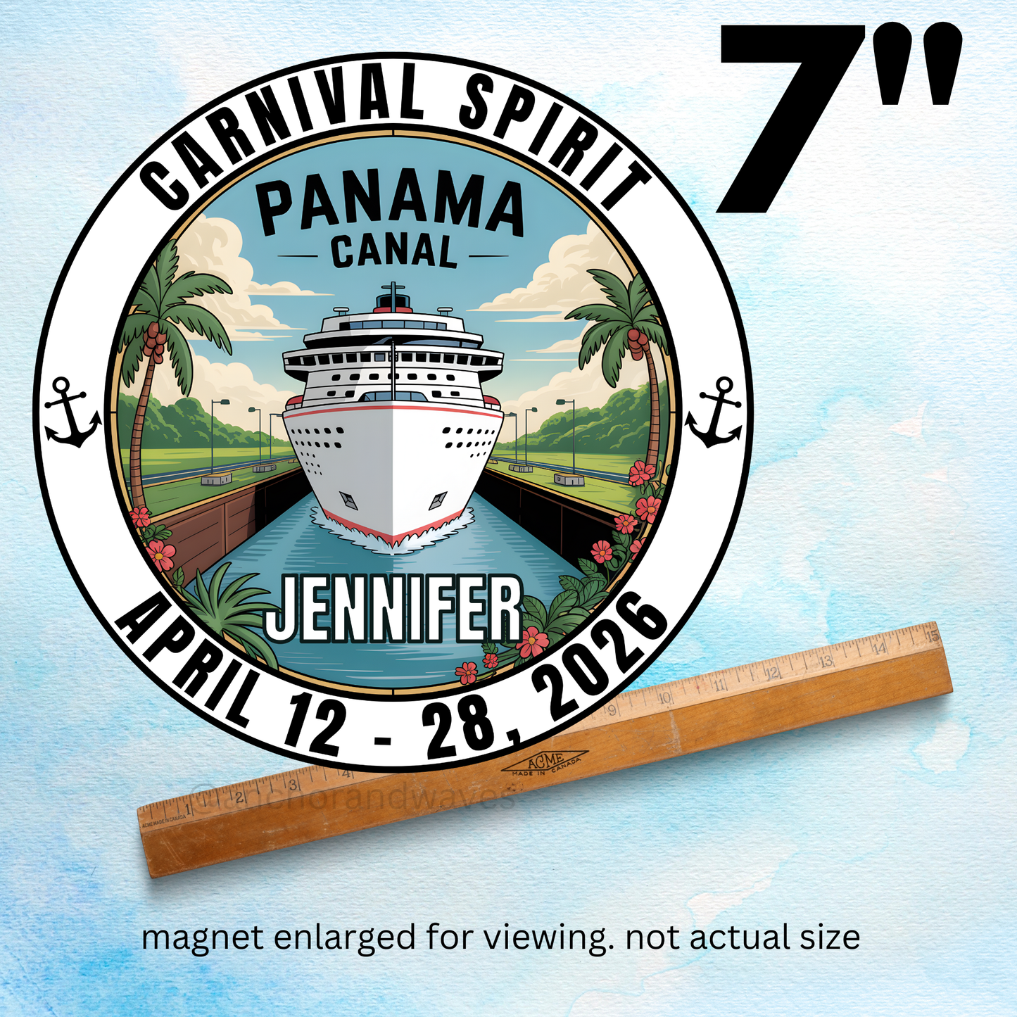 Panama Canal Cruise Door Magnet