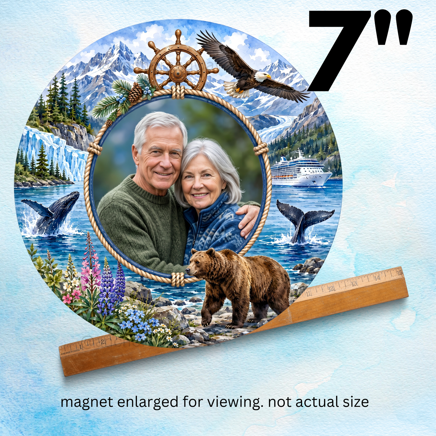 Alaska Cruise Personalized Photo Magnet