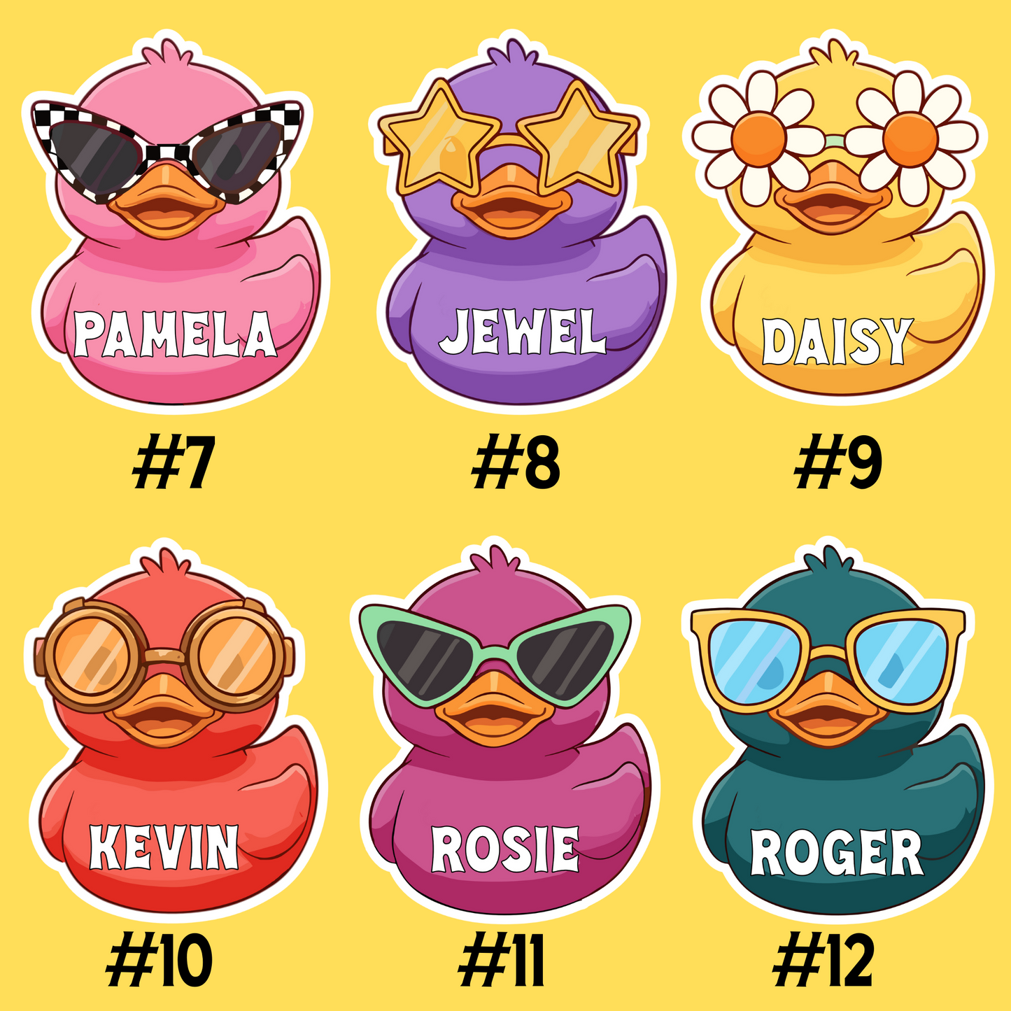 Cute Sunglass Rubber Duck Cruise Magnets
