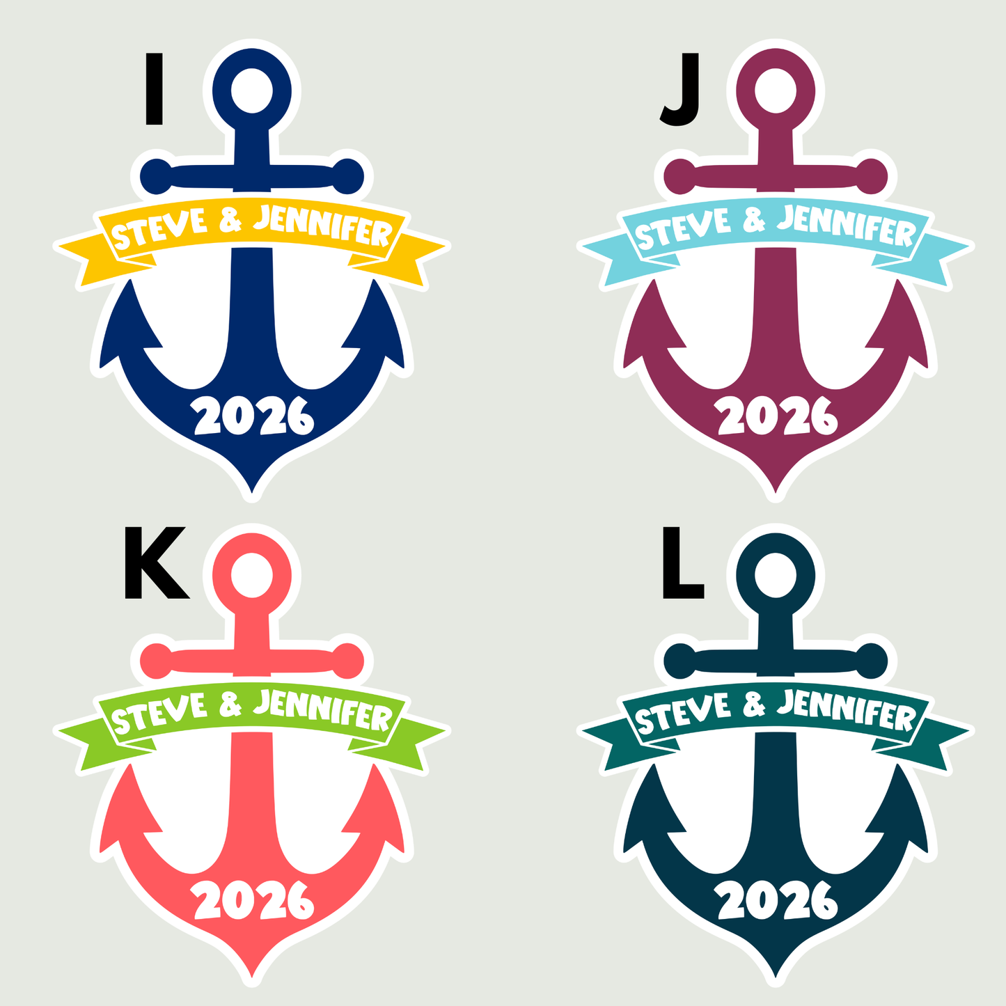 Personalized Anchor Cruise Door Magnet